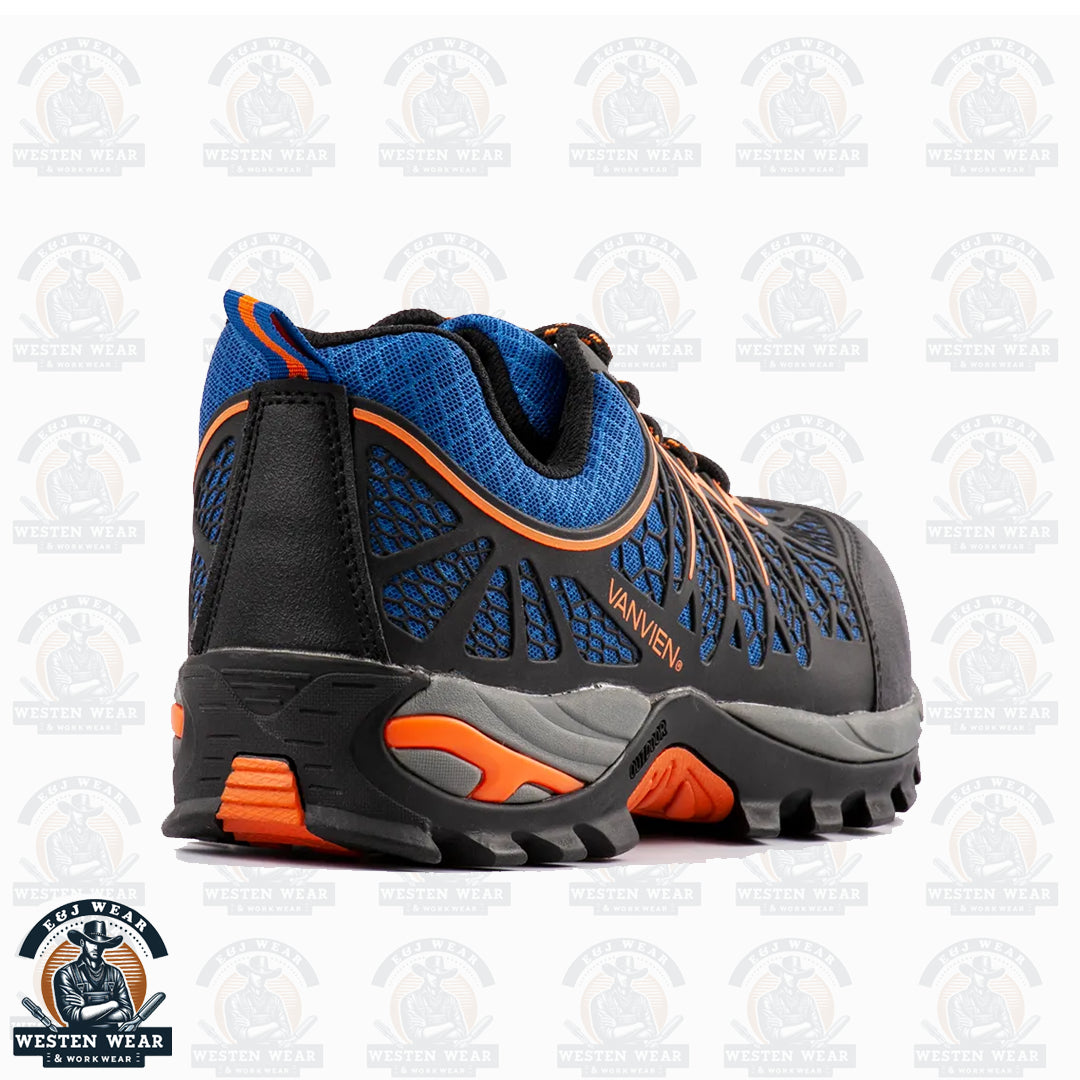 Isik Orange Industrial Safety Sneakers - Made In Mexico
